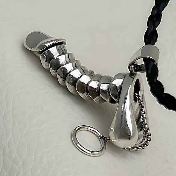 3D Movable Penis Pendant, Handmade Sterling Silver 925 Naughty 