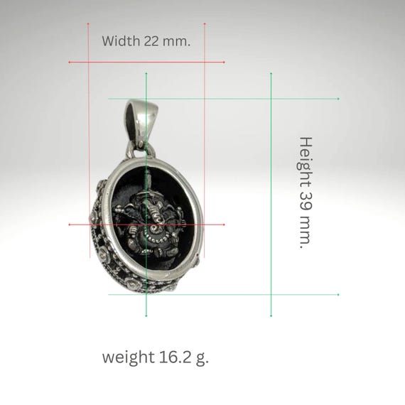 ガネーシャペンダント、オームネックレス、スターリングシルバー925