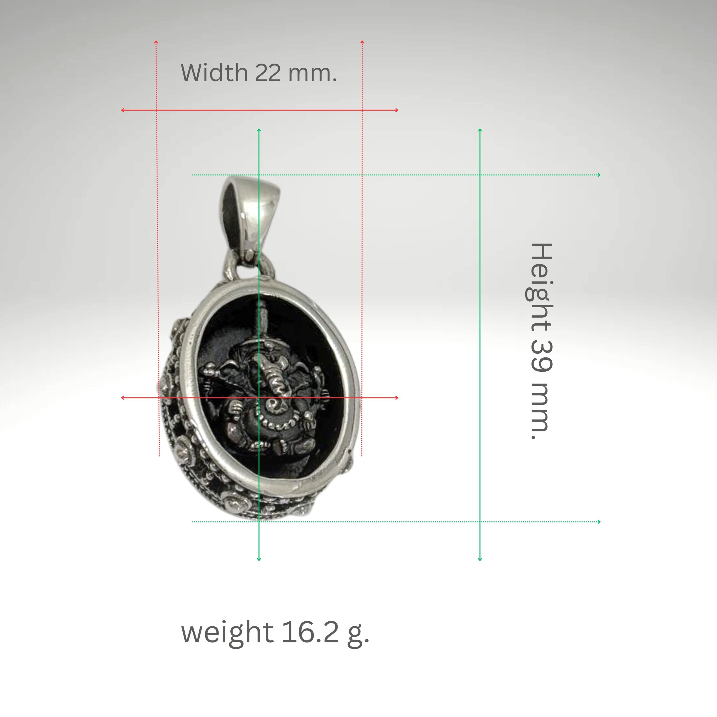 ガネーシャペンダント、オームネックレス、スターリングシルバー925