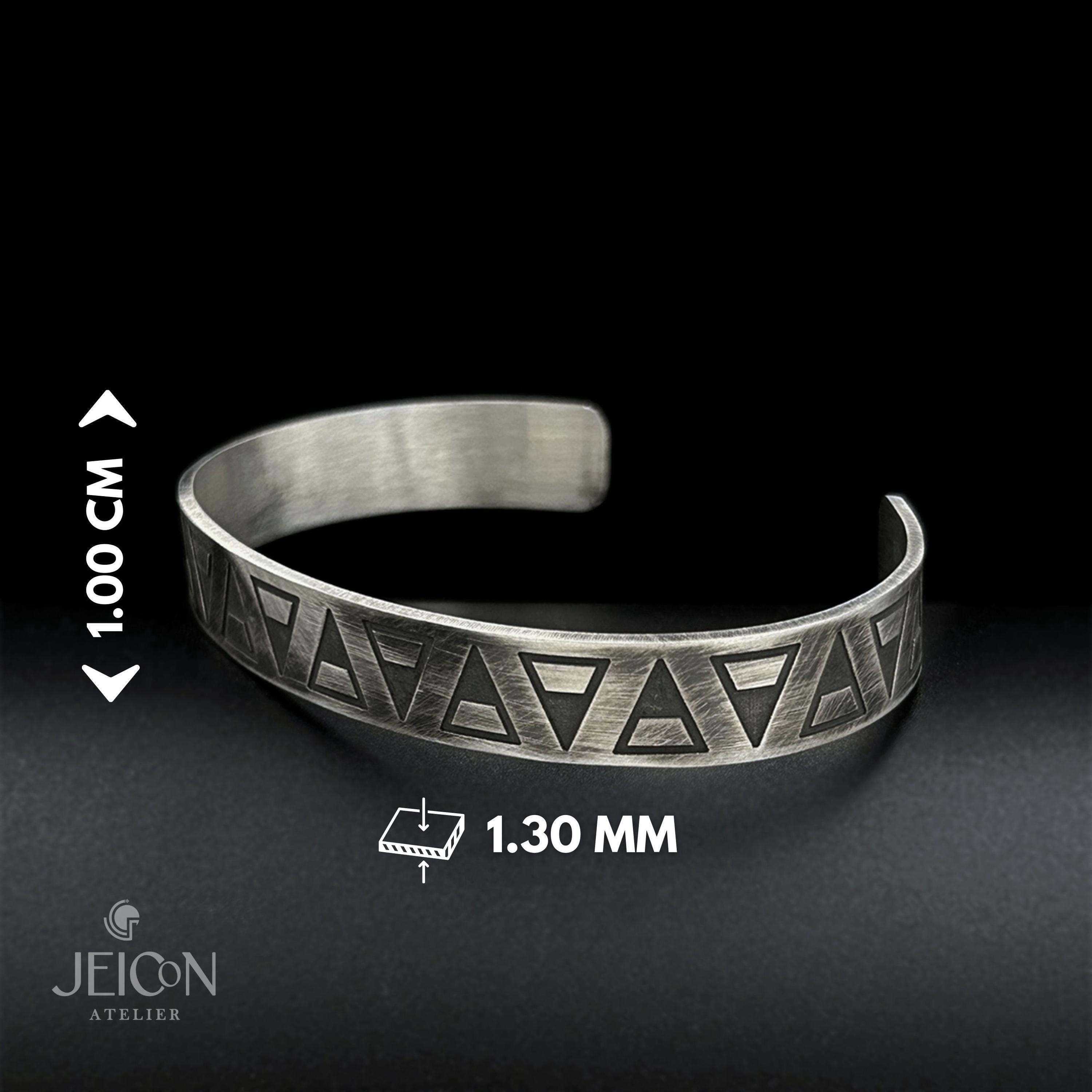 シルバー 幾何学模様 カフブレスレット シルバー 幾何学模様 カフブレスレット