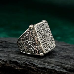 Anillo de plata personalizado para hombre sin piedras - Regalo para papá en plata de ley 925 - Anillo de plata de ley 925 personalizado para hombre - Regalo para él