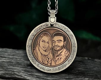 Collana con Foto Personalizzata Fotoincisione in Argento 925 – Cavaliere Gioielli