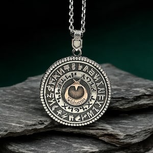 Custom Double-Sided Sterling Silver Pendant - Unique Personalized Necklace Gift - Personalized Sterling Silver Pendant Necklace
