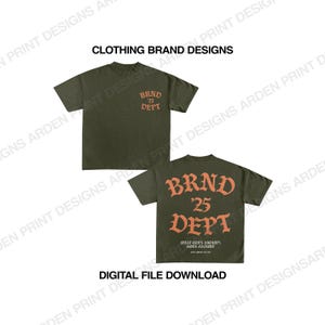 Custom Clothing Brand Design PNG File, Streetwear Design, Thrift Design, Brand Design, Tshirt Design, Graphic Design, DTF, DTG, Subli, etc