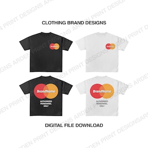 Custom Clothing Brand Design PNG File, Streetwear Design, Thrift Design, Brand Design, Tshirt Design, Graphic Design, DTF, DTG, Subli, etc