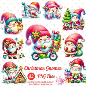 christmasgnome santa christmas gnomee santa gnomes Christmas gifts Christmasgift christmasgnome png christmas santa clause png bundle