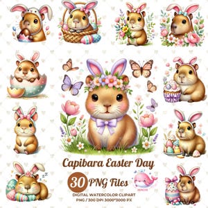 capybarapng lovely animals png digital kids happy easter day mega bundle png file easter day png bundle easter day gnomes clipart cap ybara