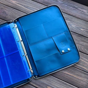 Sailor-Dokumentenmappe aus Leder mit Reißverschluss - A4-Organizer für Pässe, Diplome und Zertifikate, individuelles Geschenk für Reisende oder geschäftliche Zwecke