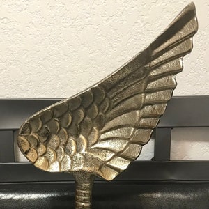 Vintage Gold Brass Angel Wing On A Stand
