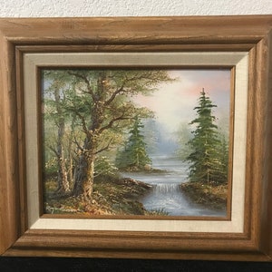 Vintage Autumn Landscape Oil Painting Signed By Artist