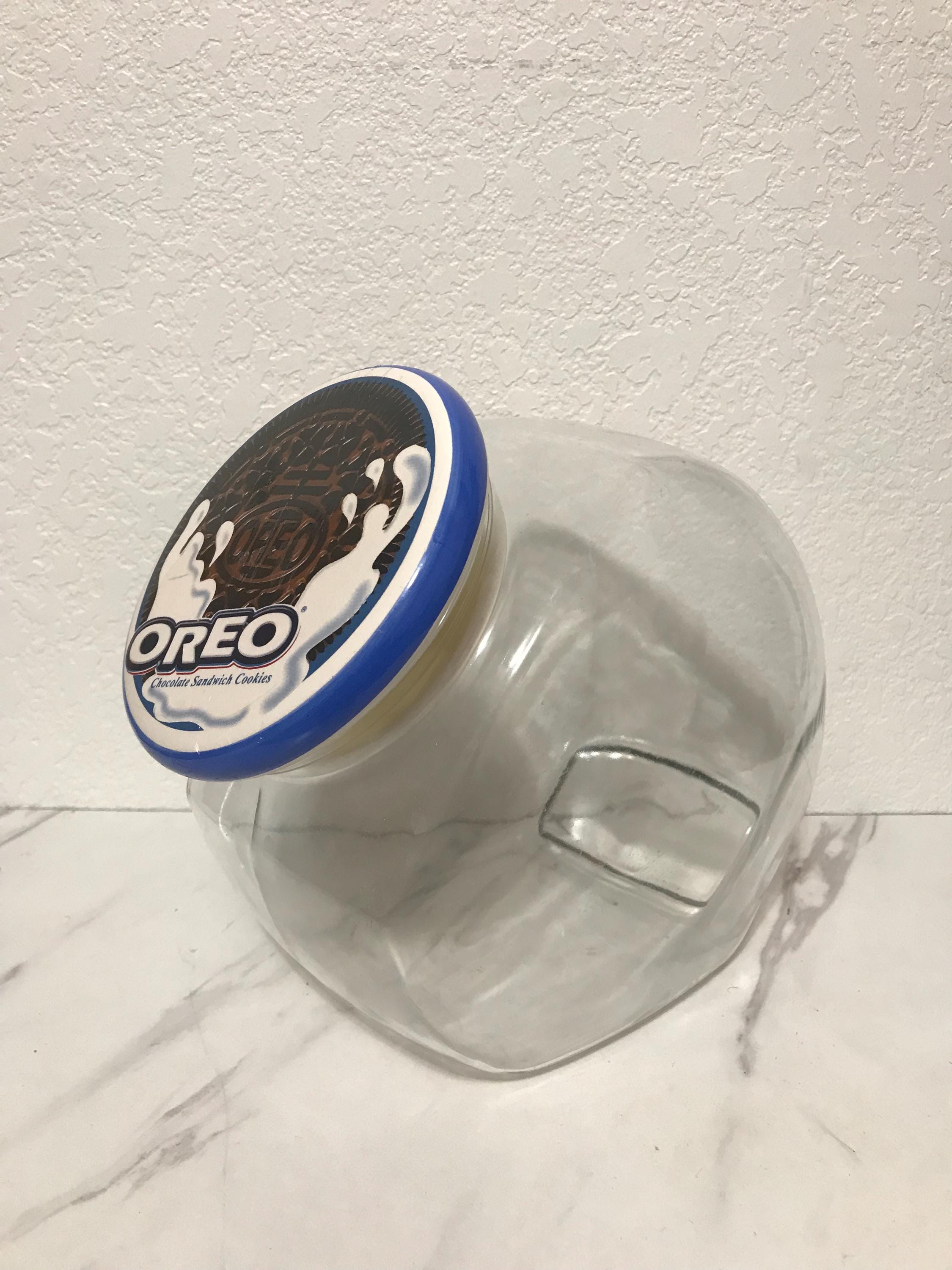 保存容器・ケース VINTAGE 1970s Nabisco Oreo Cookie Jar Original Nabisco Oreo Glass Countertop Storage Display