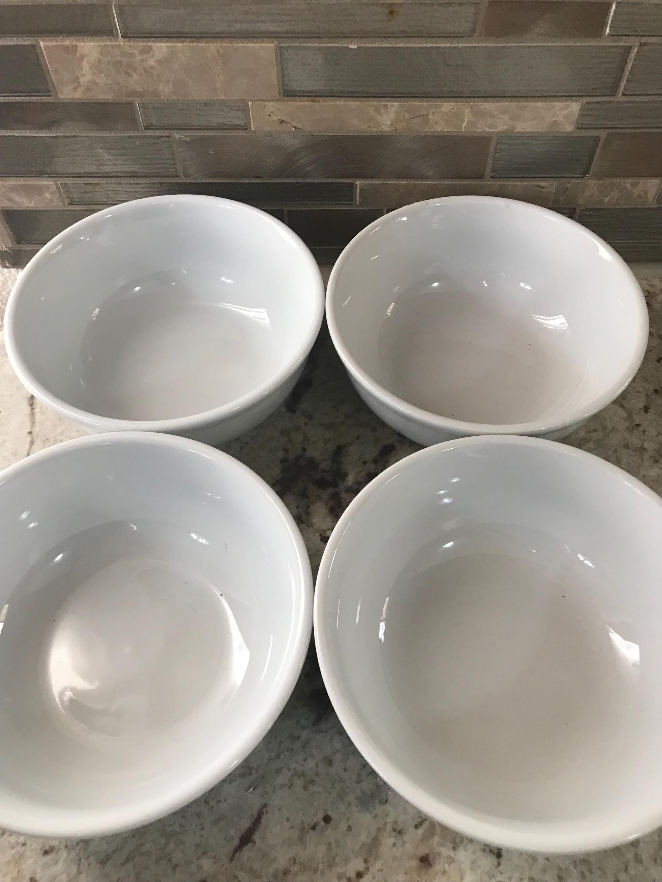 White Delco Ceramicor Porcelain Small Round Rice Soup Noodle Ice