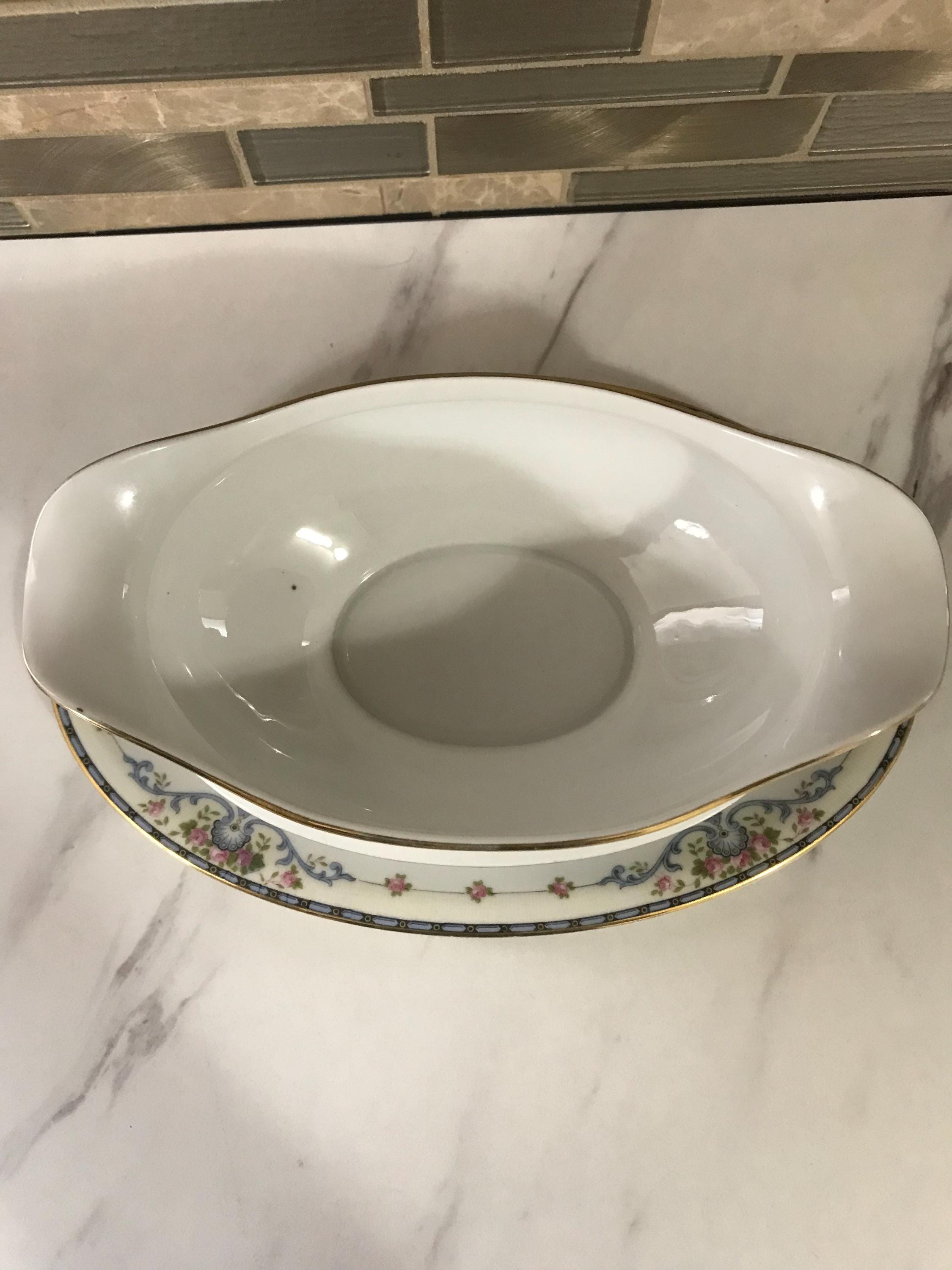 日本製ノリタケ ウェルズリー ハンドクラフト ブルー ピンク 花柄