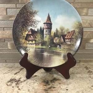 1992 Germany Vohenstrauss Johann Seltman Bavaria Porcelain Collectible Decorative Wall Hanging Plate (8 Inches)