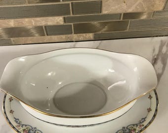 日本製ノリタケ ウェルズリー ハンドクラフト ブルー ピンク 花柄