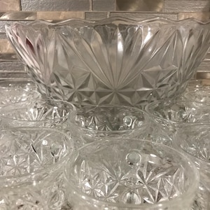 Punch bowl set anchor hocking arlington - Etsy 日本