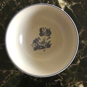 Three Yorktowne Pfaltzgraff Studio Blue Floral Salad Or Dessert Bowls Set Of Three