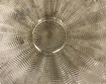 Large Sunflower Design Footed Glass Platter Tray Serving Decorative Collectible Plates (16 Inches)