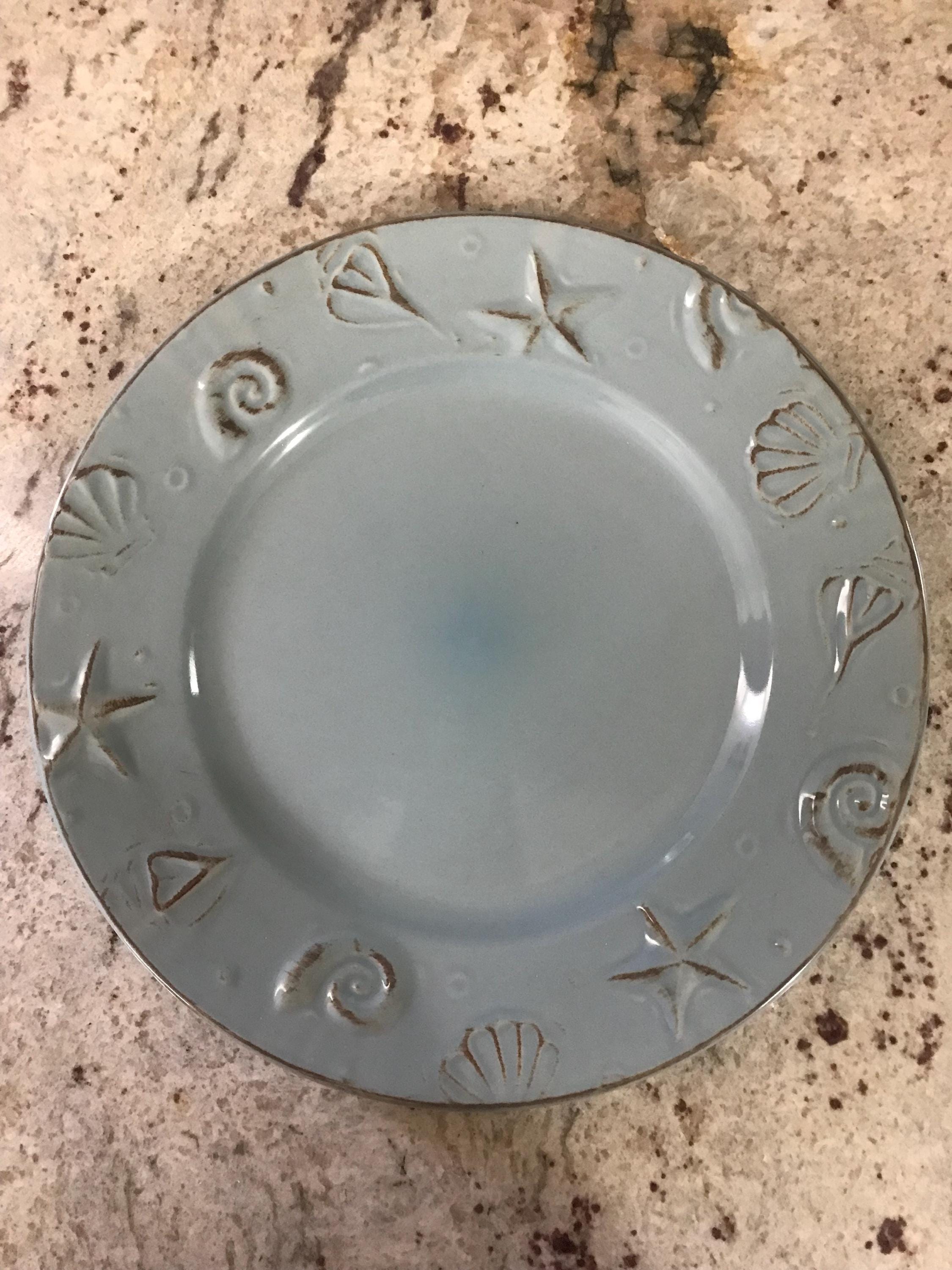 ケープコッド トムソン ポタリー ライトブルー ターコイズ 貝殻 航海