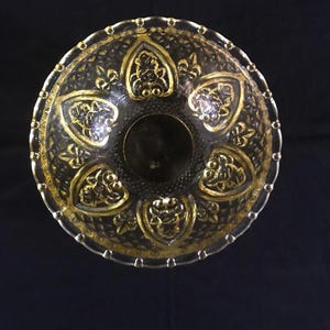 1960 Gelbe runde Depression Glas Schmuckstück Schmuckhalter Candy Snack Sammler dekorative Schüssel (5 Zoll W &#39;X 2 Zoll H&#39;)