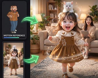 Custom AI Motion Transfer - Turn Any Photo Into a Dancing Video - Personalized Animated Portrait