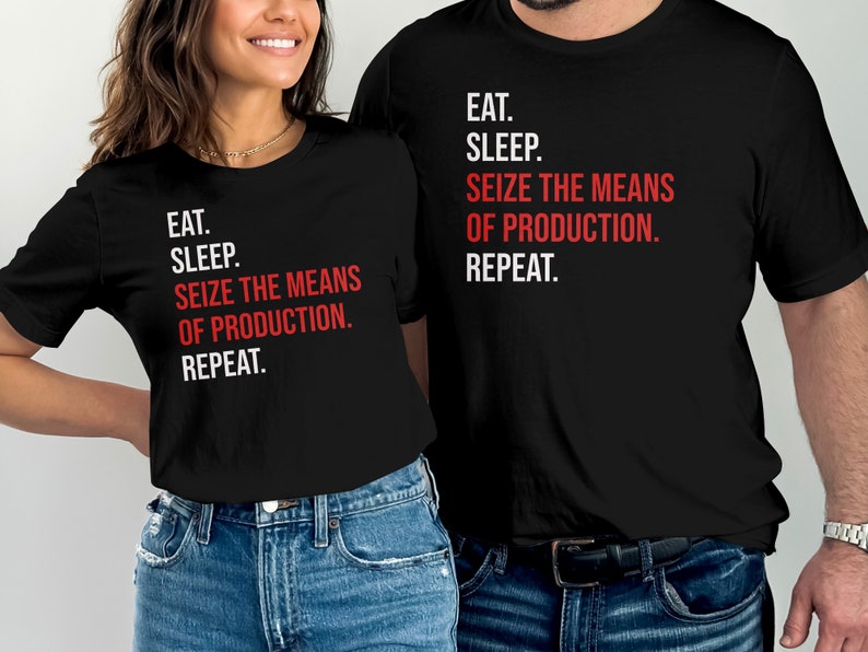Seize The Means Of Production Tee, Leftist Apparel, Socialist Marxism T-Shirt Bild 6