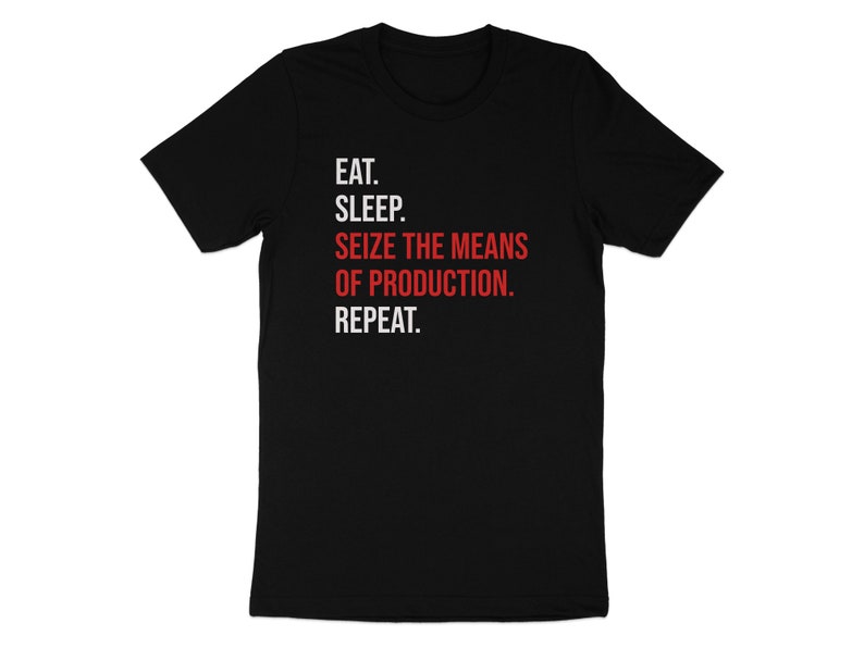 Seize The Means Of Production Tee, Leftist Apparel, Socialist Marxism T-Shirt Bild 9