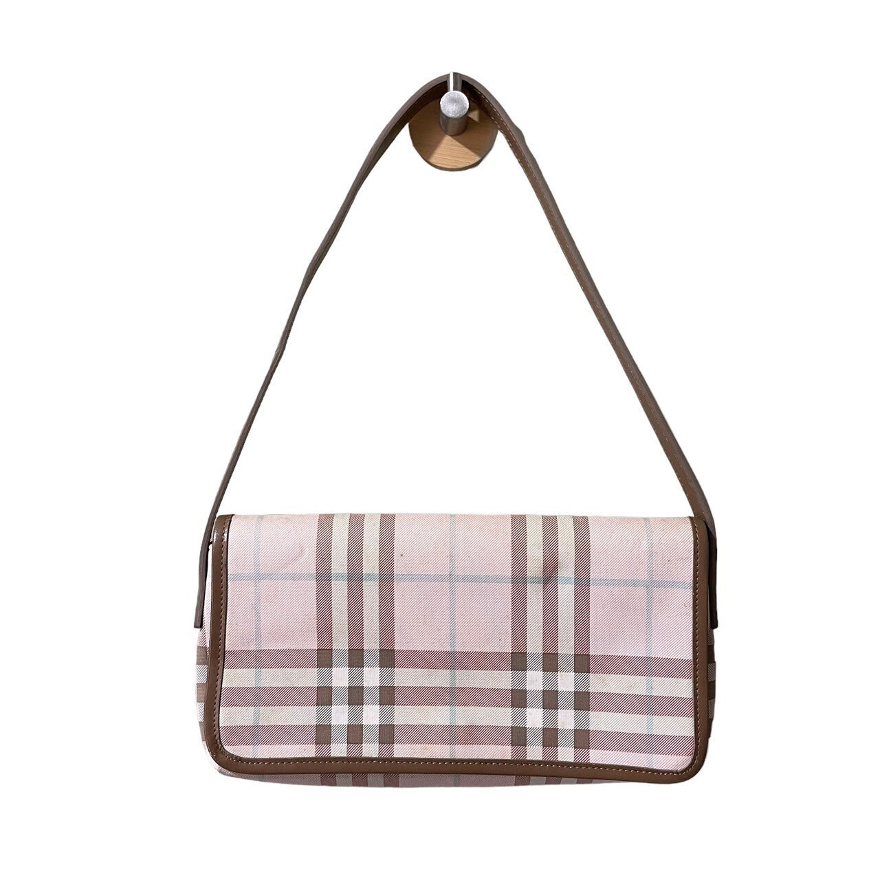 Vintage Burberry Beiege Pink Nova Check Mini Pochette Top Handle Bag Etsy