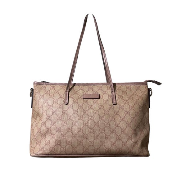 Vintage Gucci GG Canvas Hand Bag PVC Leather Shoulder Bag Etsy