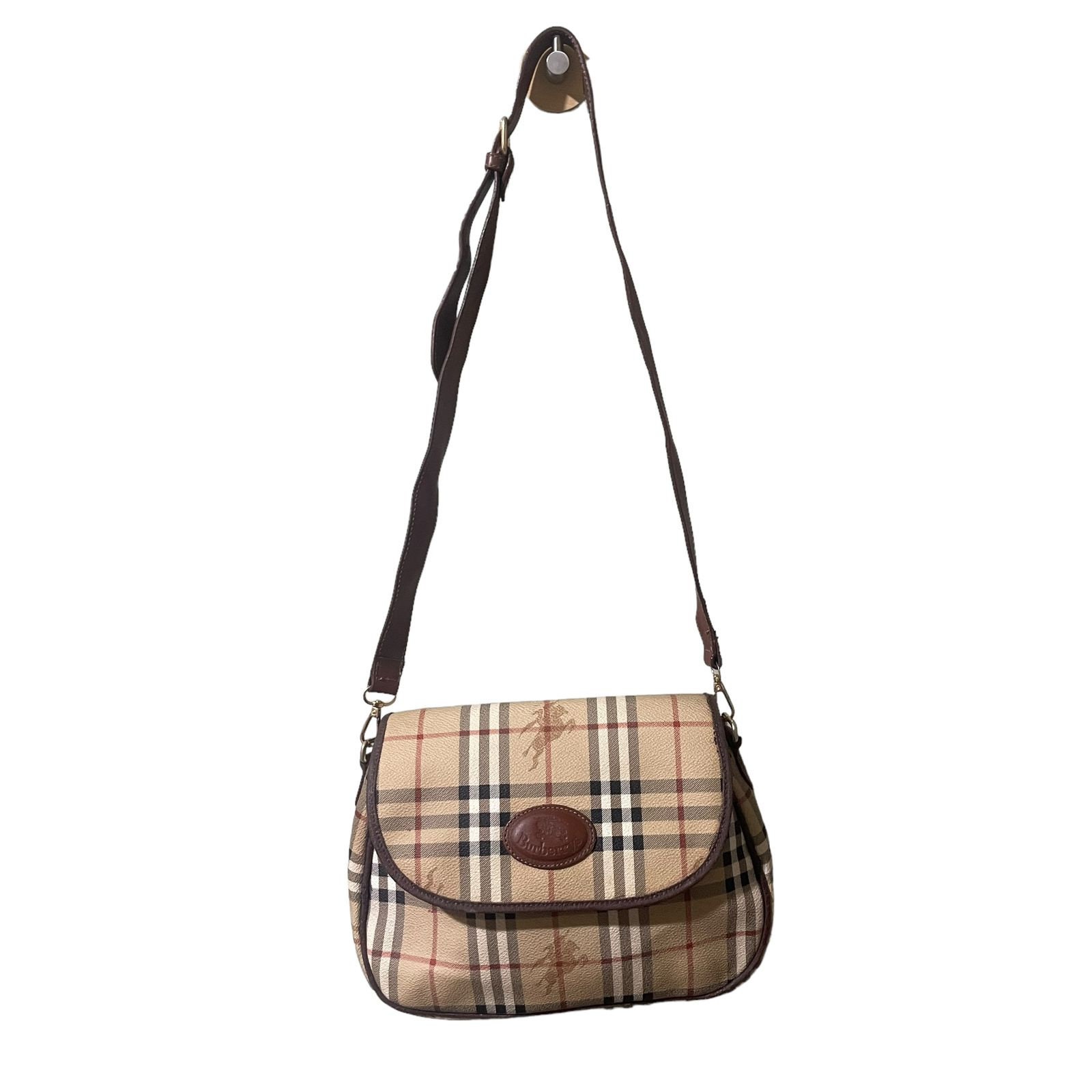 Vintage Burberry Beige Haymarket Check Shoulder Cross Body Bag Etsy Ireland