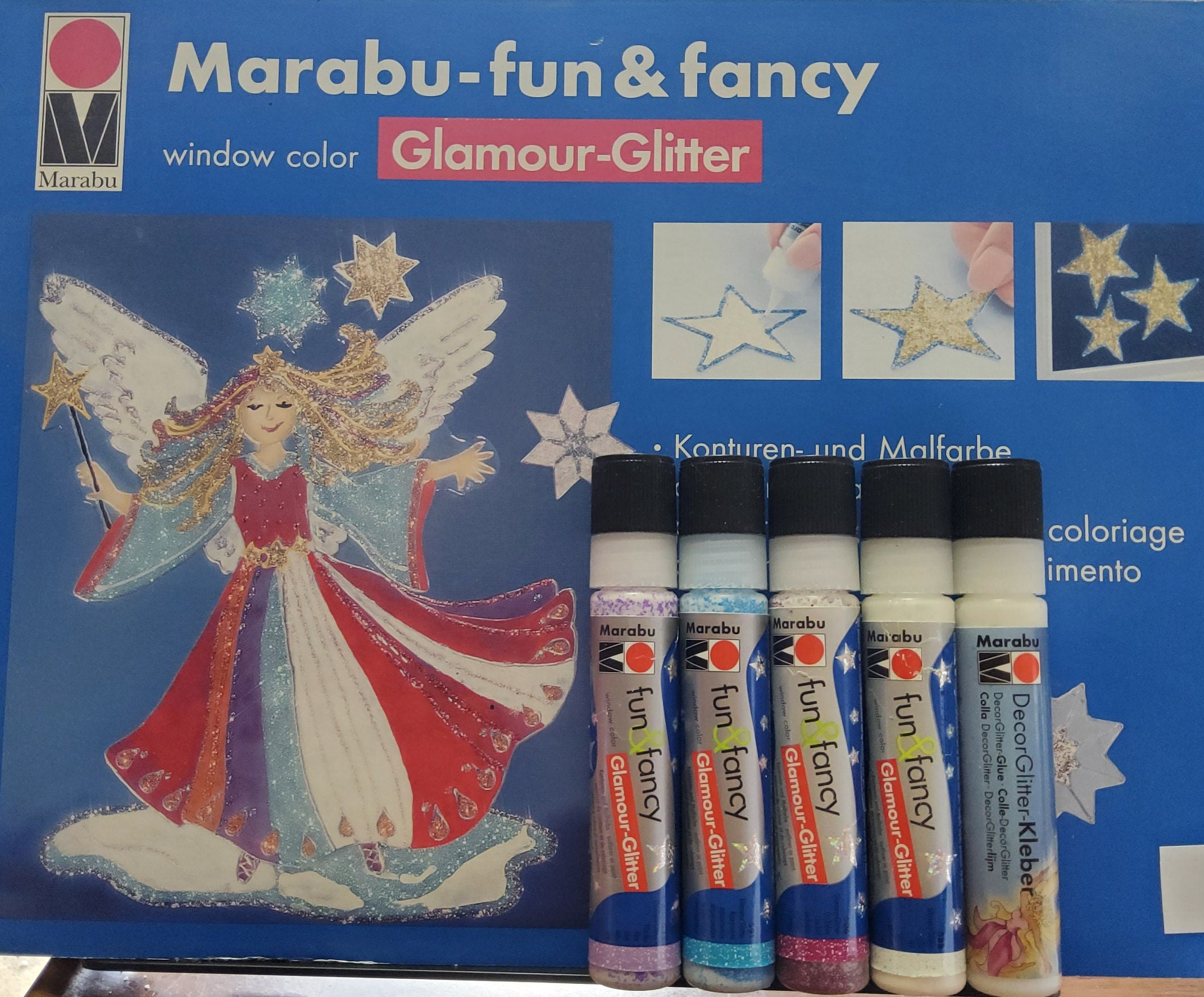 Paillettes Marabu Fun & Fancy - Pour Décorer Papier, Tissu, Bois, Etc. - Neuf - Loisirs Créatifs