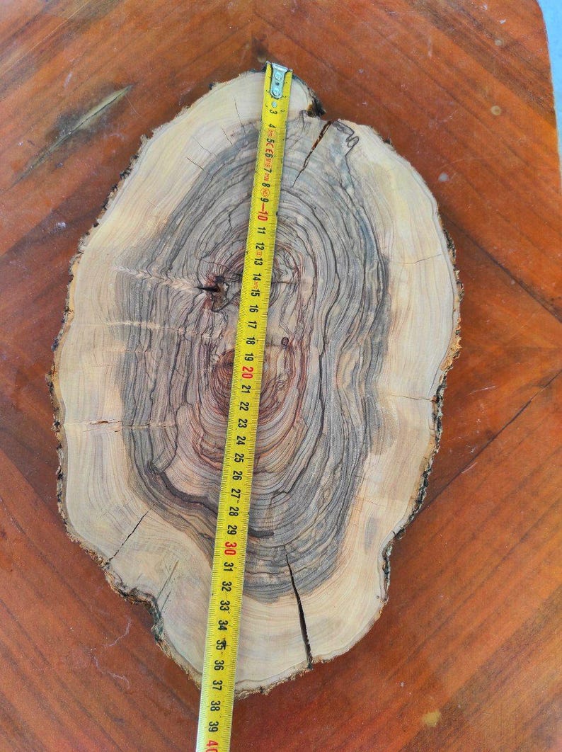 Slice of olive wood briar, Olive wood briar slab 14,9"x 9,4" x 1,5", Slice of olive tree, Wood for epoxy resin, Olive wood slice for DIY image 2
