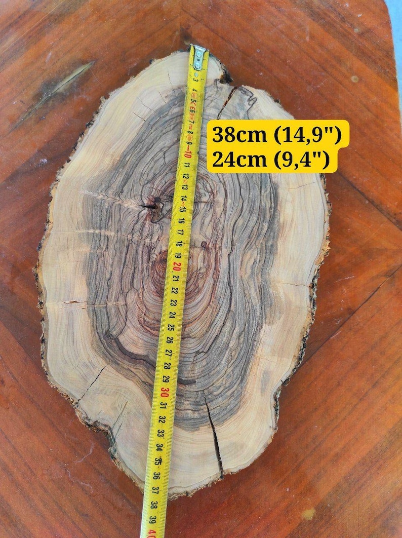 Slice of olive wood briar, Olive wood briar slab 14,9"x 9,4" x 1,5", Slice of olive tree, Wood for epoxy resin, Olive wood slice for DIY image 1