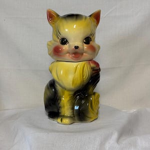 American Bisque Company Cookie Jar Anthropomorphic Kitty Cat Ms. Sassy Pants Vintage MCM Collectibles Cat Lover Kitschy Gift Idea
