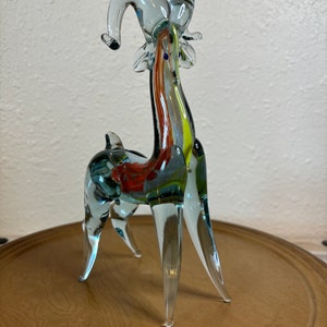 Murano Rare Hand-Blown Glass Art Ram/Gazelle 8”