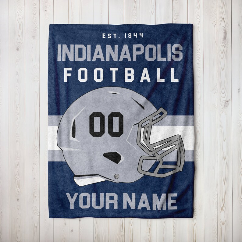 Indianapolis Football Personalized Blanket,indianapolis Colt Football
