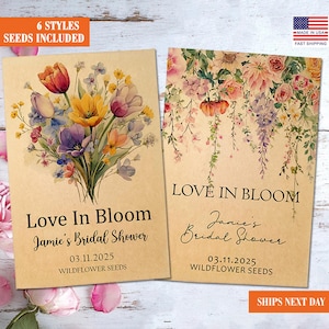 RUSH Bridal Shower Favors/Wildflower Bridal Seed Packets/Future Mrs Wedding Favors/Custom Garden Gifts/Engagement Party Gift/Let Love Grow