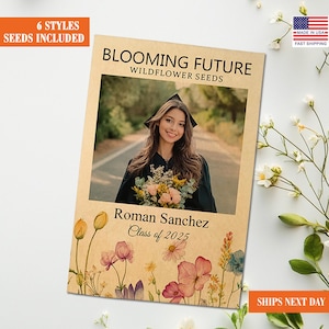 RUSH Custom Graduation Seed Packets/Graduation Party Favors/Blooming Future/Class of 2025/Senior 2025 Grad Party Favors/Seed Packet Favors