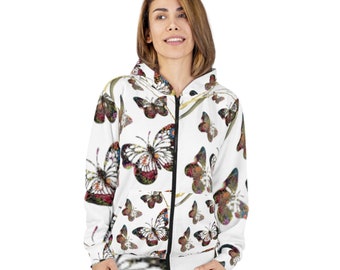 Schmetterling Unisex Zip Hoodie (AOP)