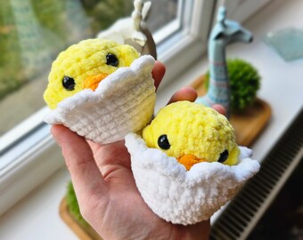 NO SEW Baby Chick & Egg Fidget Pop-It Crochet Pattern