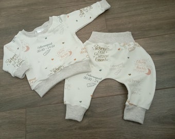 Baby set/homecoming outfit "sayings" size 56