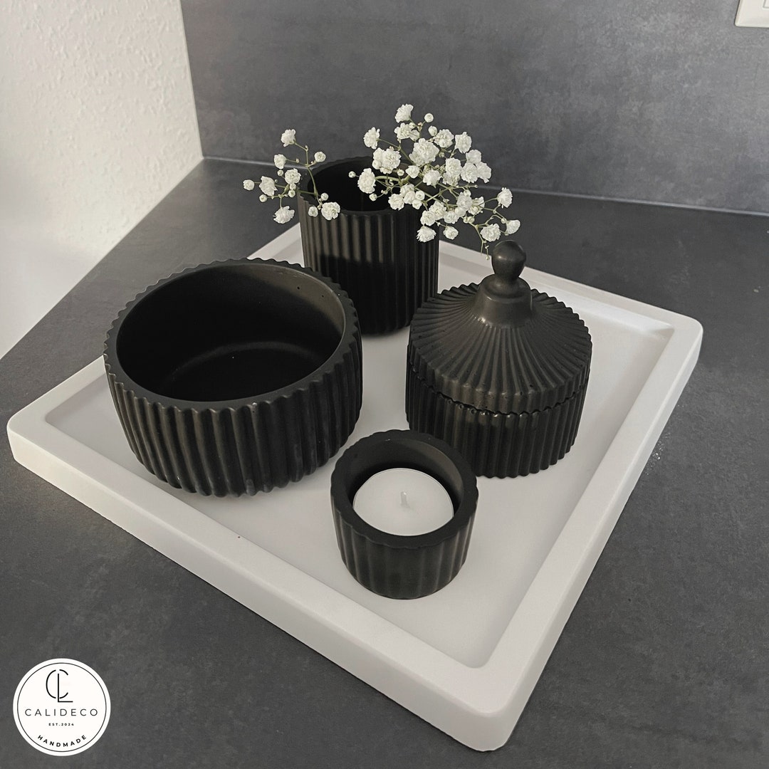 Decorative Plate Modern Decorative Tray Scandinavian Style Ceramic Vessels Tea Light Holder Gift
