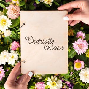 Porta biglietti personalizzato, porta biglietti di compleanno tagliato al laser, libro di biglietti per neonati, regali di auguri personalizzati, libro dei ricordi, espositore per conservare i biglietti