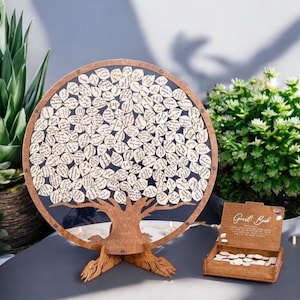 Wooden Wedding Guest Book Alternative: Family Tree Keepsake
