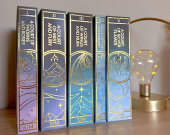 Libros de tapa dura reencuadernados de ACOTAR de Sarah J Maas (Una corte de rosas y espinas)