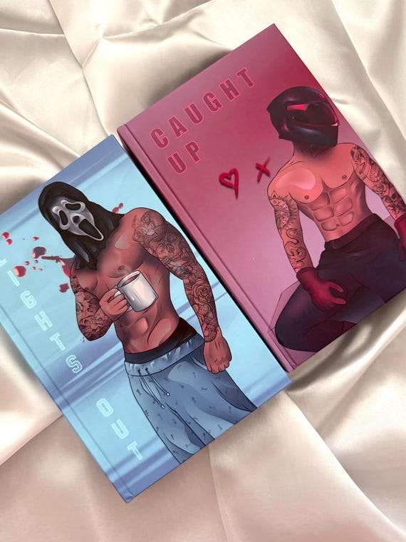 Lights Out & Caught Up rebound book set, handmade, rebind, Navessa Allen, special edition