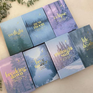 Twilight full series custom rebound hardback books, rebind, limited edition, Stephenie Meyer