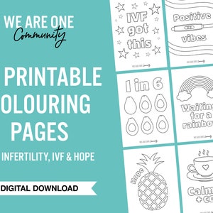 15 printable infertility & IVF colouring pages for TTC and fertility journeys