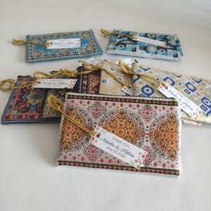 Portefeuille cadeau de fête au henné, cadeaux de mariage turcs, porte-monnaie de mariée rustique, cadeaux de demoiselle d'honneur d'automne pour les invités, idée cadeau bohème