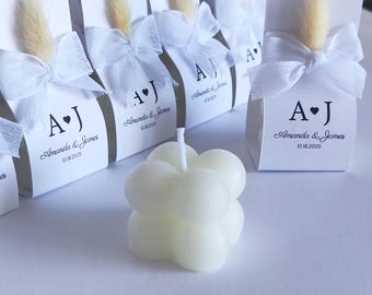 Wedding favours Bubble Candle, Bridesmaid Bubble Gift, Mini bubble candle, Bridal shower bubble candle favors, Bubble Candle Party favors